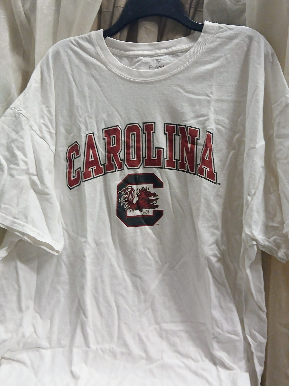 Fanatics White Carolina Graphic Tee with Garnet Print